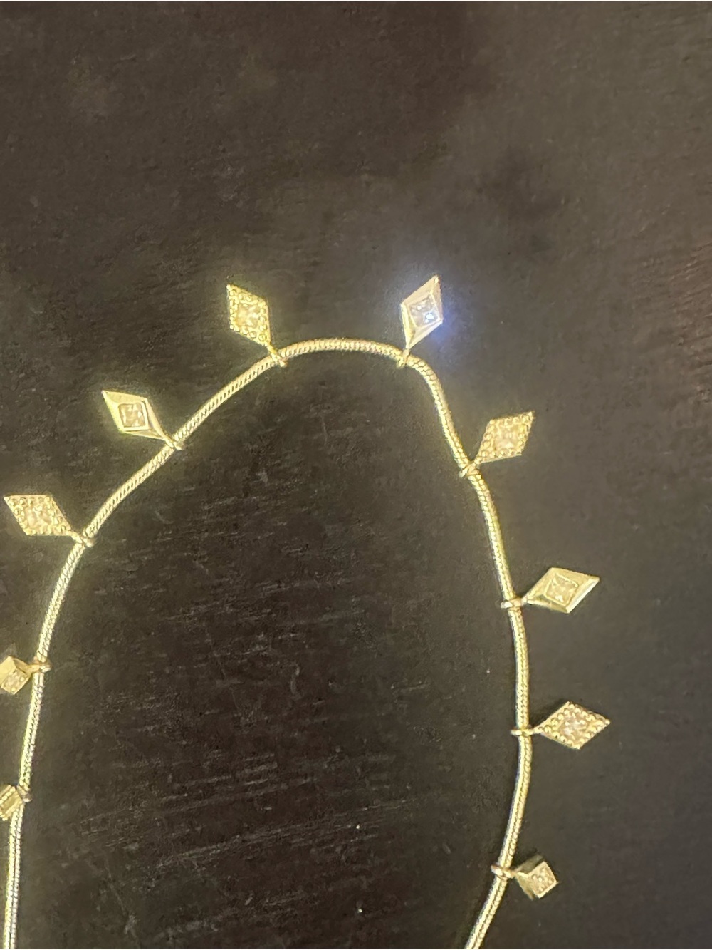 Kendra Scott  Diamond Geometric Necklace Gold with Pave Accents